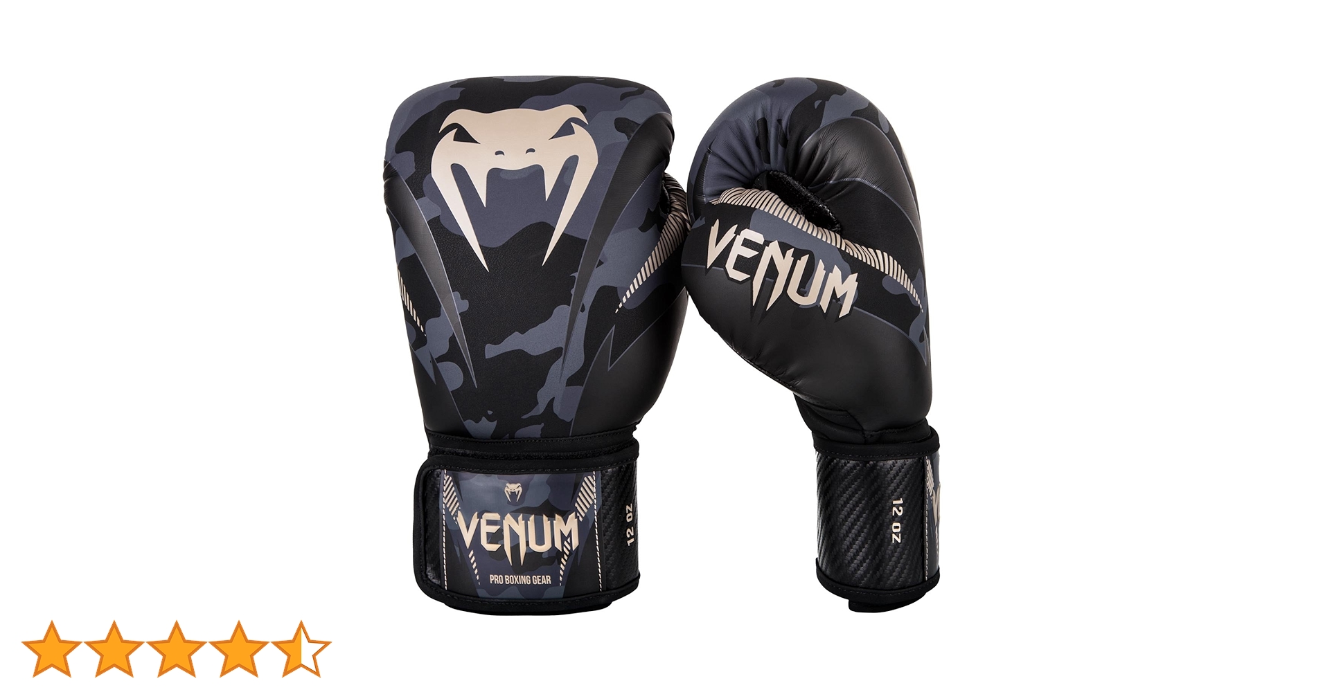 Venum Elite ボクシンググローブ - ブラック/ダーク・カモ 12oz Boxing Gloves Elite Evo Venum - Black/Black - Venum